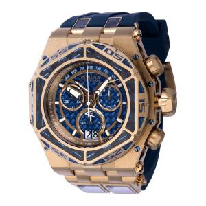 Relógio Masculino de Quartzo Reserve Carbon Hawk Swiss Ronda 8040.N calibre, Invicta 38902, Azul e Bege