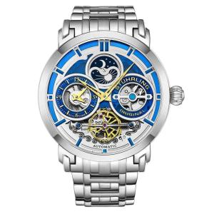 Relógio Masculino Stuhrling Luciano 371B Automático 46mm, Prata
