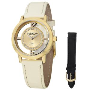 Relógio Feminino Stuhrling Winchester Tiara 388L2 Quartzo 36mm, Bege Clássico