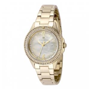 Relógio Feminino TechnoMarine Luna Tides com Mostrador Madre Pérola 33mm, Dourado TM826012