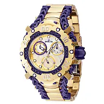 Relgio feminino gladiador com mostrador em madreprola - 43,2 mm. Ouro. Roxo 41112