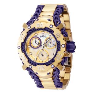 Relgio feminino gladiador com mostrador em madreprola - 43,2 mm. Ouro. Roxo 41112
