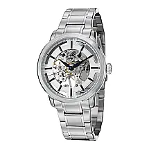 Relógio Winchester Pro 394, corda manual 43mm com Mostrador Branco e Pulseira de Aço Inoxidável, Stuhrling