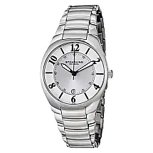 Relógio Regalia 112G 40mm com Mostrador Branco e Pulseira de Aço Inoxidável Prateado da Stuhrling.