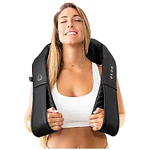 Massageador Shiatsu Elétrico Portátil 3D para Ombros, Costas, Bivolt, INVOSPA JC 668, Cinza