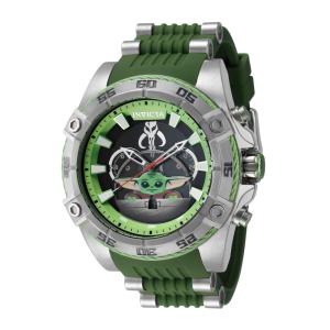Relógio Masculino de Quartzo Star Wars The Child, Invicta 41212, Prata e Verde