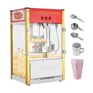 Máquina de Pipoca Comercial de Bancada ROVSUN Chaleira de 0,56g e Colher de Aço Inox para Pipocas Deliciosas
