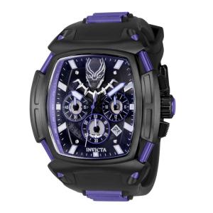 Relgio masculino Marvel Pantera Negra - 53 mm. Preto. Roxo 37612