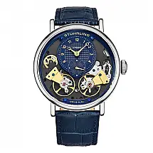 Relógio Masculino Stuhrling Ares 3981 Automático 43mm, Azul
