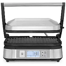 Grill Elétrico Antiaderente serve até 4 Porções, 110V 1500W, Nozaya, Prata