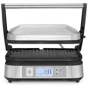 Grill Elétrico Antiaderente serve até 4 Porções, 110V 1500W, Nozaya, Prata