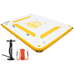 Plataforma Inflável Flutuante Suporta até 607 Quilos com Bamba de Ar, FBSPORT DYH 2021071403Z, Amarelo