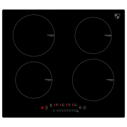 Cooktop Elétrico de Indução para Embutir 24" 60cm, com 4 Queimadores e Controle Digital, 220V 6000W, K&H IN24 6004