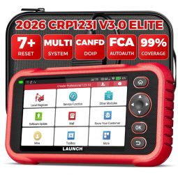 Scanner Automotivo Cobertura Para Diversas Marcas 9 Idiomas Incluso Português, LAUNCH CRP123E, Vermelho