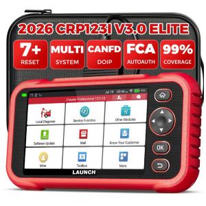 Scanner Automotivo Cobertura Para Diversas Marcas 9 Idiomas Incluso Português, LAUNCH CRP123E, Vermelho