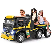 Carro Elétrico Infantil 1 Assento Mercedes Benz com Controle Remoto, 12V, JOYLDIAS, Amarelo