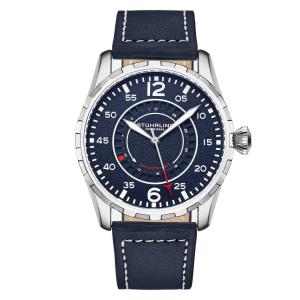 Relógio Masculino Stuhrling Aviador 4002 Quartzo 42mm com Cronográfo, Azul