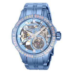 Relgio mecnico masculino Objet D Art - 50 mm. Azul Gelo 40122
