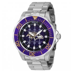 Relógio Masculino Automático Invicta NFL Baltimore Ravens 47mm, Aço ZG42122