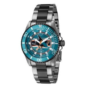 Relógio Feminino NHL San Jose Sharks, Invicta ZG42222, Preto e Verde