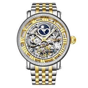 Relógio Masculino Stuhrling 3922.2 Automático 48mm, Prata e Dourado