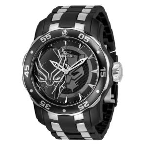 Relógio Masculino Marvel Pantera Negra, Invicta 32422, Preto e Prata