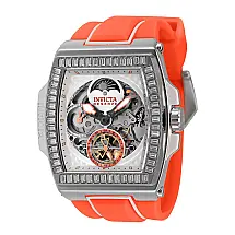 Relgio masculino Reserve S1 Rally Diablo Automtico - 51,3 mm. Branco. Laranja 43422