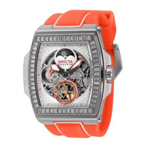 Relgio masculino Reserve S1 Rally Diablo Automtico - 51,3 mm. Branco. Laranja 43422
