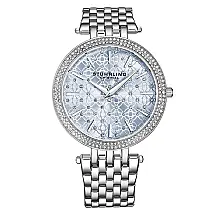 Relógio Stuhrling Soirée Clássico 39mm Azul Claro e Prata, Estilo Elegante e Sofisticado