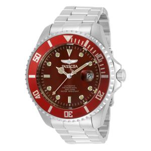 Relógio Masculino Automático Pro Diver, Invicta ZG35722, Prata e Vermelho