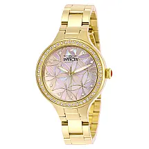 Relógio Feminino Wildflower com Mostrador Madrepérola, Invicta 28822, Dourado