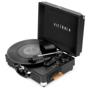 Toca Discos Retro 3 Velocidades com Bluetooth e Cassete, Victrola VSC 500BTC, Preto