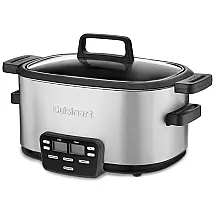 Panela Elétrica 6L com Tela LCD Programável, Aço Inox, 110V 960W, CUISINART MSC 600, Cinza