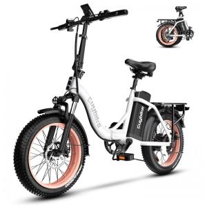 Bicicleta Elétrica Dobrável KEBIKO 750W, Bateria 48V 20Ah, Velocidade 48 km/h, Suspensão Dupla, Freios a Disco, Rodas 20", Display LCD
