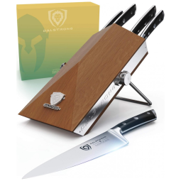 Conjunto de Facas com Bloco de Bancada Multinível, 5 Peças, DALSTRONG, Marrom