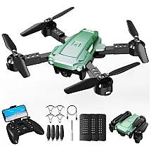 Mini Drone com Cãmera 1080P FPV 3 Velocidades para Adultos, ATTOP, Verde