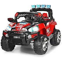 Carro Elétrico Infantil 1 Assento com Controle Remoto e Manual, Bateria 12V, Costzon, Vermelho