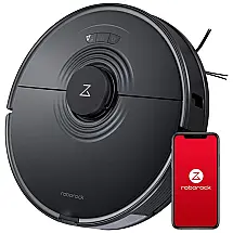 Aspirador de Pó Robô S7 Inteligente com Controle de Voz e App, Área 199 m2, ROBOROCK, Preto