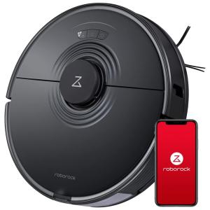 Aspirador de Pó Robô S7 Inteligente com Controle de Voz e App, Área 199 m2, ROBOROCK, Preto
