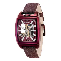 Relgio mecnico feminino vintage - 34 mm. Borgonha 44032