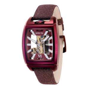 Relgio mecnico feminino vintage - 34 mm. Borgonha 44032