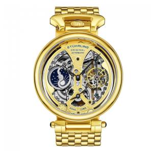 Relógio Masculino Stuhrling Emperors Grandeur 4003 Automático 46mm, Dourado