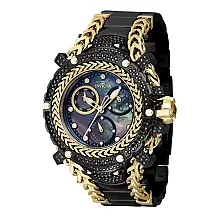 Relógio Feminino com Diamante de 1,08 Quilates e Mostrador em Madrepérola, Ouro, Preto 42232