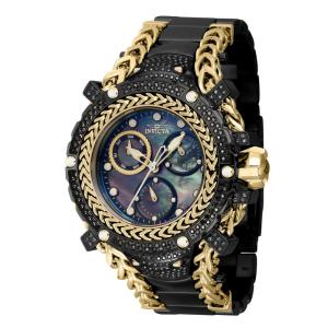 Relógio Feminino com Diamante de 1,08 Quilates e Mostrador em Madrepérola, Ouro, Preto 42232