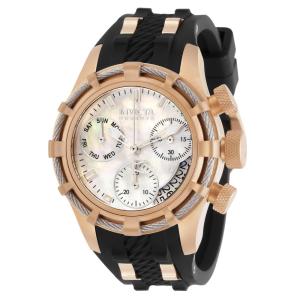 Relógio Feminino de Quartzo Reserve Bolt com Mostrador Madrepérola, Invicta 30532, Preto e Ouro Rosa