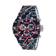 Relógio Masculino NFL New England Patriots, Invicta 34732, Preto e Revestimento Aquático