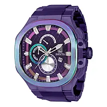 Relógio Masculino com Pulseira de Aço Inoxidável Invicta Jason Taylor, Roxo 39732