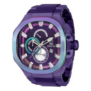 Relógio Masculino com Pulseira de Aço Inoxidável Invicta Jason Taylor, Roxo 39732