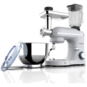 Batedeira 3 em 1, 850W 6 Velocidades Aço inoxidável 6L, 110v, NURXIOVO 1518 BM, Prateado