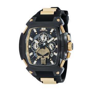 Relógio Masculino Marvel Punisher, Invicta 37832, Preto e Dourado